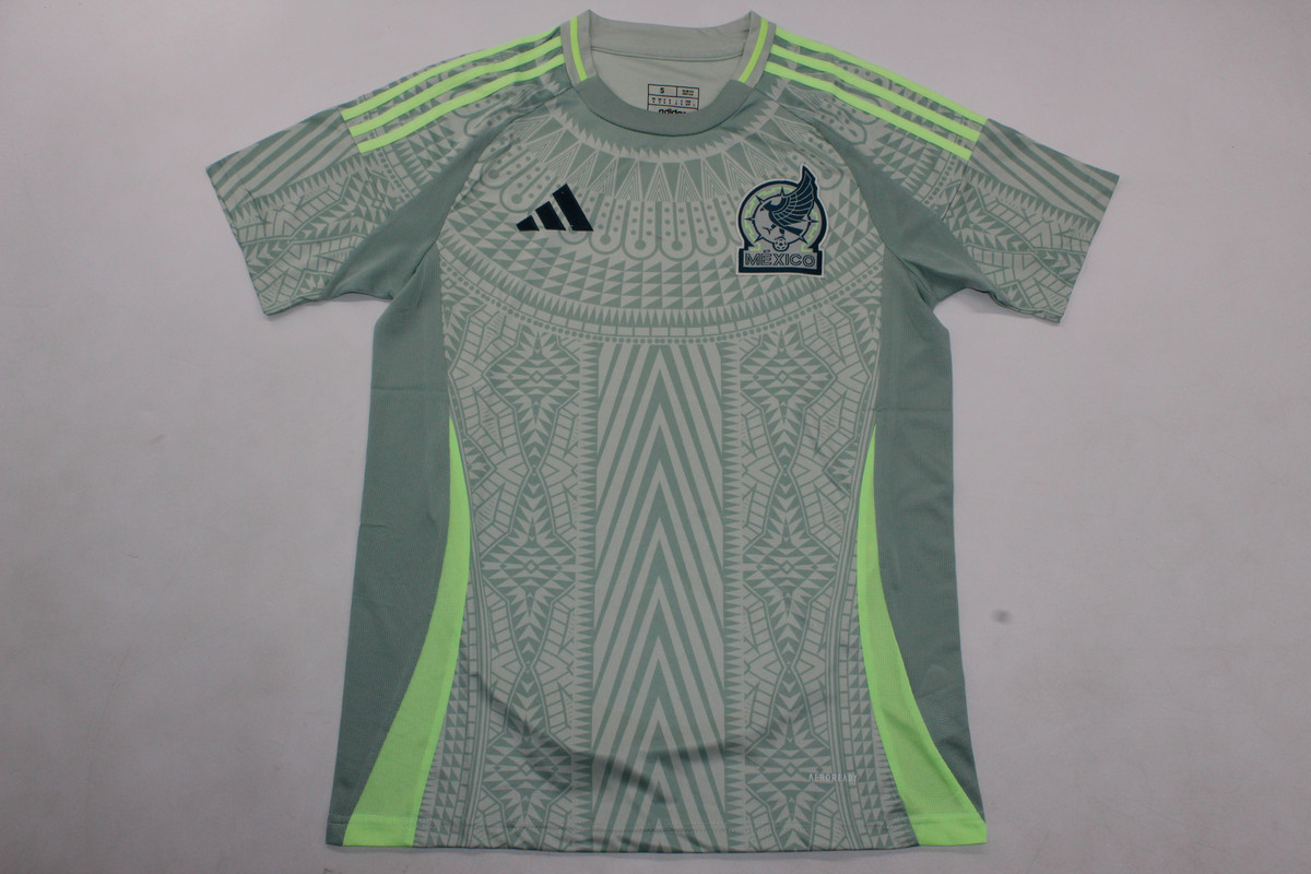 AAA Quality Mexico 2024 Away Grey Green Soccer Jersey